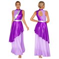 thumbnail image 3 of Vestido de baile de salón para mujer, moderno, lírico, para baile de graduación, baile de vals, coro, alabanza litúrgica cristiana, disfraz de adoración en la iglesia, 3 of 5