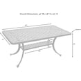thumbnail image 3 of Pemberly Row Modern Aluminum Patio Coffee Table in Charcoal Black, 3 of 4