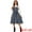 Dark Blue, variant on Plaid Overalls Vintage Sleeveless A-Line Pinafore Dress XL Black