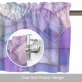 thumbnail image 6 of Blue Purple Gradient Valance Curtain for Windows Abstract Glass Geometric Marble Modern Rod Pocket Curtain Valances Short Window Treatments Panels for Kitchen Bathroom Laundry Basement 42 x 18 Inch, 6 of 9