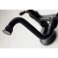 thumbnail image 4 of Kingston Brass KS116MB - Grifo para baño con montaje en pared central ajustable, color negro mate, 4 of 8