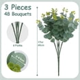 thumbnail image 3 of YOLETO 3 Pack Artificial Eucalyptus Stems, 48 ​​Fake Eucalyptus Stems for Vase, Office Home Wedding Decor Home DIY Decoration, 3 of 10