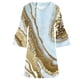 thumbnail image 4 of Txlixc Vestido estampado de 3 / 4 mangas para mujeres, vestido de verano con volantes de cuello V Txlixc moda, 4 of 7