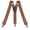 brown, variant on Suspenders for Men Premium with Very Strong Clips - One Size Adjustable - Wide Heavy Duty Braces for Men Trousers