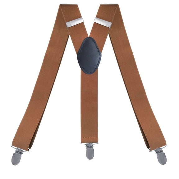 Suspenders for Men Premium with Very Strong Clips - One Size Adjustable - Wide Heavy Duty Braces for Men Trousers