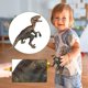 thumbnail image 2 of Modelo de dinosaurio Velociraptor, sólido, pintado a mano, regalo para niño, 2 of 5