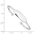 thumbnail image 2 of 925 Sterling Silver Id Childrens Cuff Bangle Bracelet Baby, 2 of 6