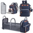thumbnail image 1 of Baby Diaper Bag Backpack Shengmeister Large Waterproof Blue, 1 of 7