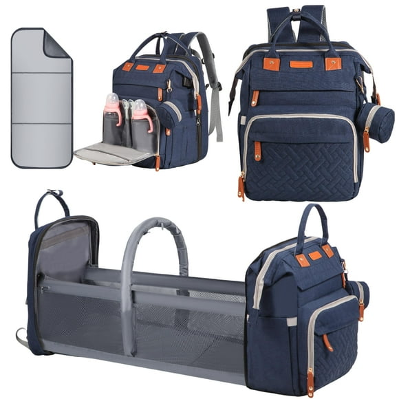Mochila para Pañales de Bebé Shengmeister Grande Impermeable Azul