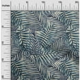 thumbnail image 2 of oneOone Georgette Viscose Teal Blue Fabric Leaves Craft Projects Decor Fabric Printed By The Yard 42 Inch Wide, 2 of 6