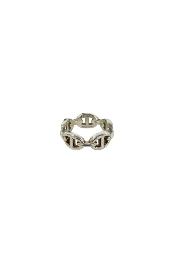 Pre-Owned HERMES Hermes Enchaine Ring, Sterling Silver 925, Women's/Men's Accessory, Silver,...