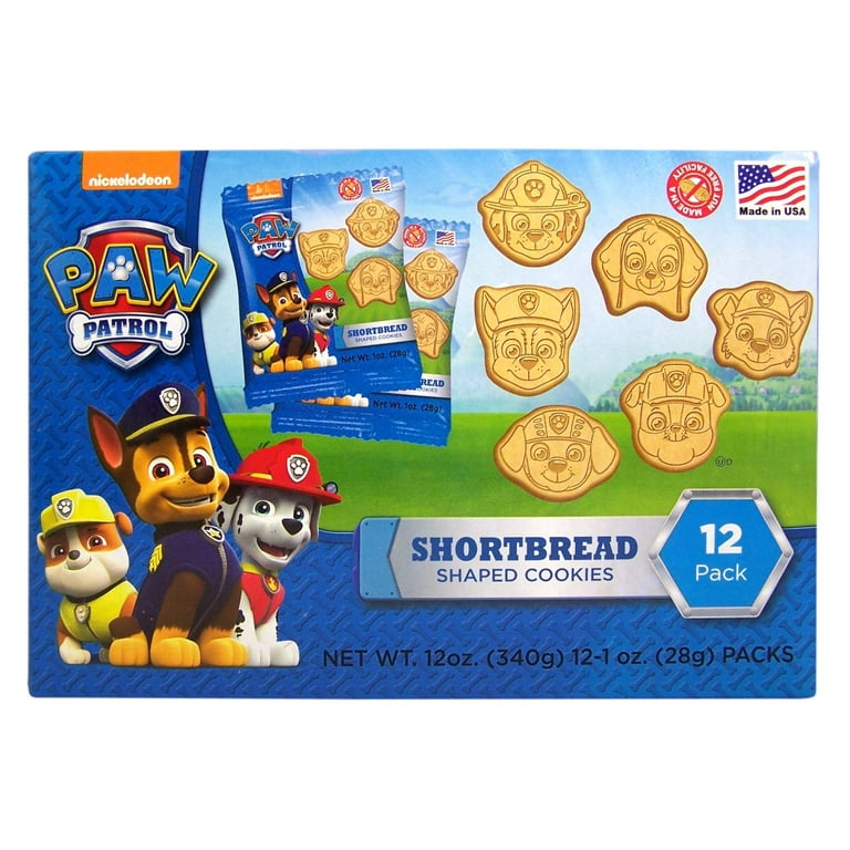 Paw Patrol Shaped Shortbread Cookies Easter Basket Stuffers or Party Favors  Snack Packs, 1 oz Bags, Box of 12 : : Grocery