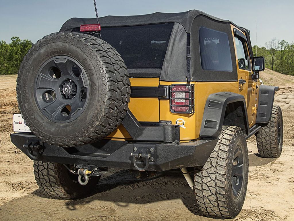 Rugged Ridge by RealTruck Soft Top for Wrangler JK 2-Door | Bowless, Black Diamond | 13750.39 | Compatible with 2007-2018 Jeep Wrangler JK 2-Door