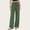 Army Green, variant on Women Linen Pants Wide Leg Pants Summer Casual Drawstring Elastic Waist Beach Travel Palazzo Trousers with Pockets Camel XL