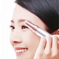 thumbnail image 3 of Tondeuse à sourcils électrique rechargeable en acier inoxydable, automatique, pour femmes et filles, dorée, 3 of 4