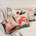 thumbnail image 3 of Funda de cojín japonesa Fuji Ukiyo-e en funda de almohada para sofá, coche, hogar, cama, decoración de 45 x 45 cm, juego de 4 piezas (estilo japonés A), estilo japonés Ukiyoe, lino, 3 of 5
