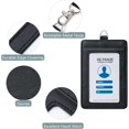 thumbnail image 5 of Genuine leather id badge holder with lanyard,soft leather ID Card Holder,Up to 20 colors and leather grains to choose,frommultiple card slots,vertical work name badge case, 5 of 5