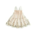 thumbnail image 2 of RUINIXCW Toddler Baby Girls Fairy Butterfly Tulle Tutu Dress Princess Birthday Baptism Wedding Party Dress Strap Sleeveless Smocked Cami Dress Summer Casual Dress, 2 of 10