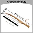 thumbnail image 3 of XKHAZA Wooden Sourdough Bread knife with Bow Design,Bread Slicer for Homemade Bread, Stainless Steel Serrated Saw Bread cutter for Bagels, Baguettes, 3 of 9