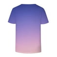 thumbnail image 5 of loopsun Womens Tops,Womens Plus Size Tops,Fashion Women's Summer V-Neck Short Sleeve Print Casual T-shirt Blouse Purple S, 5 of 5