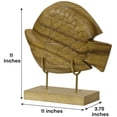 thumbnail image 3 of Decozen Wooden FISH Sculpture – Gifts for Mom or Dad on Mother’s Day, Father’s Day, or Birthday – Handmade Acacia Wood Lucky Fish Decor for Home, Office, or Mantle Display, 3 of 8