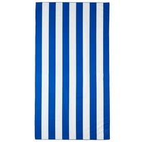 LACKUST Absorbent Quick-Drying Beach Towel for Adults & Kids, Sand-Resistant, Blue-White Striped Design (Not Specified Size)