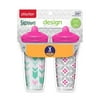 Playtex Sipsters Design Selections Insulated Spill Proof Spout Cups, Pink, Stage 3, 12M+, 9 oz, 2 cups