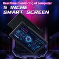 thumbnail image 3 of 5-Inch IPS Computer Secondary Monitor with TYPE-C/USB Connectivity, 800x480 HD Resolution, ABS Material, DIY Theme Support, Real-Time System Monitoring, White/Black Optional, Desktop/Internal Host, 3 of 6