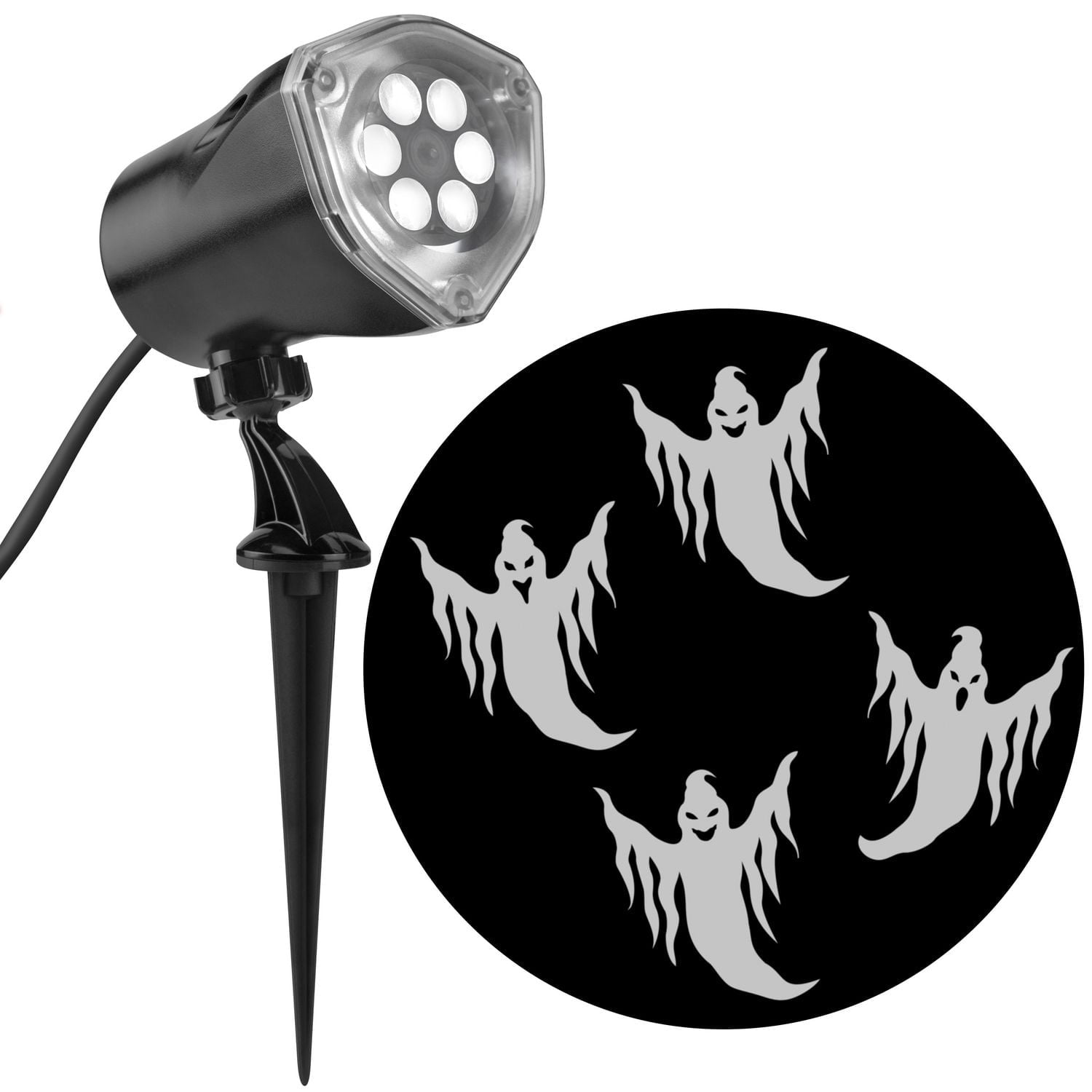 Lightshow Projection-Whirl-a-Motion-Ghosts (Blanc)