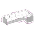 thumbnail image 3 of vidaXL 5 Piece Garden Lounge Set with Cushions Poly Rattan Brown, 3 of 4
