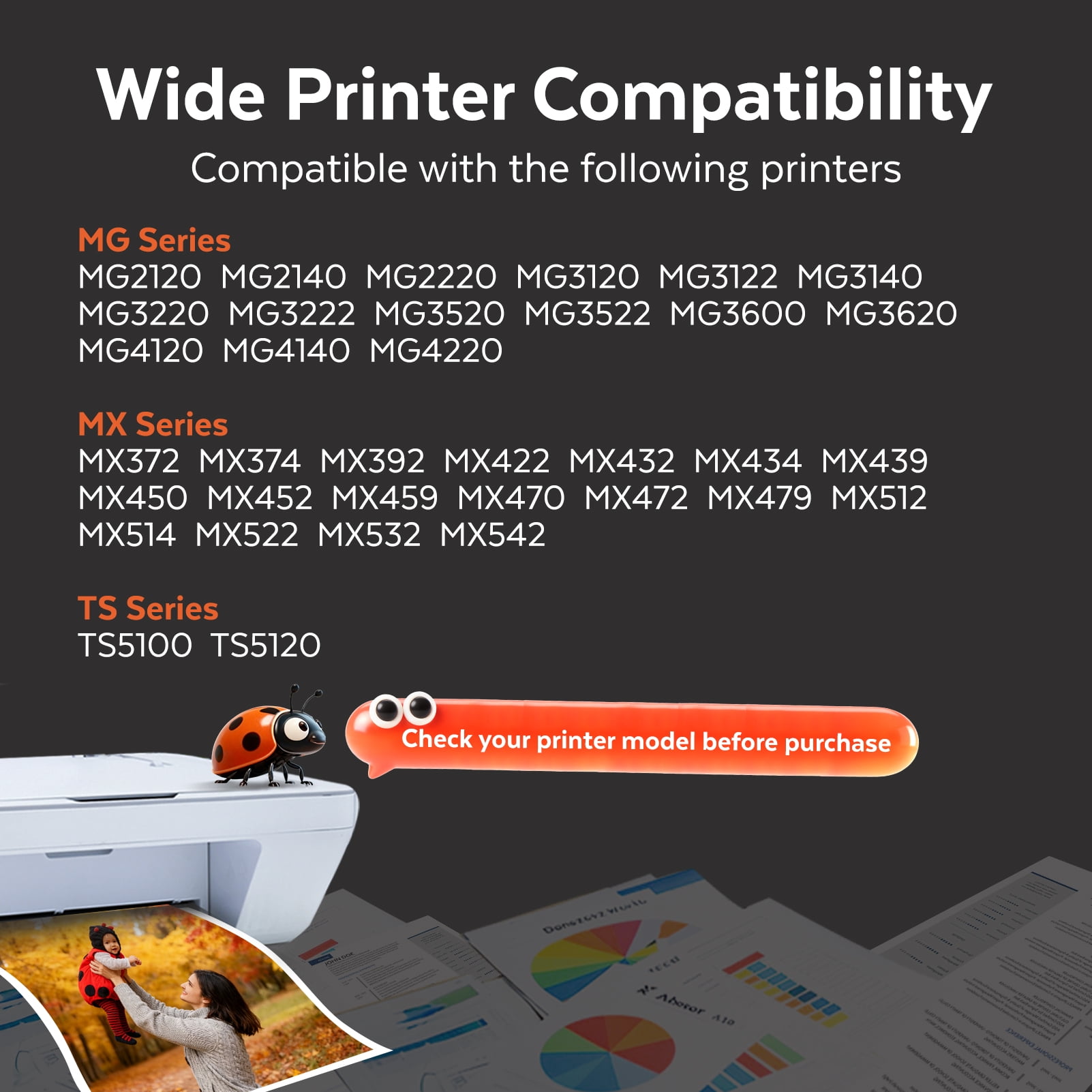 COCCINK 241XL Color Ink Cartridge CL-241XL Compatible with Canon Pixma MG3620 MG3600 MG3520 MG3120 MG4120 MG2120 MX432 MX452 MX472 TS5120 Printer 241 XL Printer Ink, Color