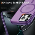 thumbnail image 2 of Allytechgroup Carbon Fiber Case for iPhone 16 Pro, Slim Lightweight Magnetic Back Cover Support Wireless Charging Non-Slip Shockproof Anti-Scratch for iPhone 16 Pro Women Men, Purple, 2 of 8