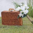 thumbnail image 3 of Picnic Basket,Woven Vintage Suitcase Woven Storage Basket Rattan Storage Case Picnic Weave Laundry Basket B, 3 of 5