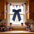 thumbnail image 6 of Lzobxe 4th of July Ribbon Bow, Independence Day Red White Blue Stripe Stars Tree Topper Bows for Hat, Vase, Wreath, Yard Porch, Outdoor, Wall Decor, 6 of 8