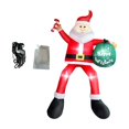 thumbnail image 2 of Adorno inflable de Papá Noel para decoración navideña al aire libre con figura iluminada por LED, Papá Noel engrosado de poliéster 210T adecuado para, 2 of 9