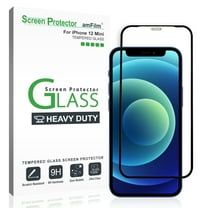 iPhone 12 Mini Screen Protector (5.4"), amFilm Tempered Glass Heavy Duty Film for Apple iPhone 12 Mini (2020)