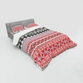 thumbnail image 3 of Vintage Duvet Cover Set, Style Pattern with Abstract Mayan Folk Image, Bedding Set with Shams and Fitted Sheet, 3 Sizes, by Ambesonne, 3 of 3
