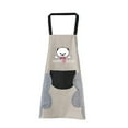thumbnail image 1 of Toystoory Delantal de cocina Toalla de mano con cuello colgante Delantales de chef ajustables Moda a prueba de aceite para restaurantes Herramientas y accesorios para hornear Gris, 1 of 6