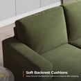 thumbnail image 4 of BLAZANT 89" Sofa Couch, 3 Seater Sofa with Suppleness Armrests, Corduroy Fabric Deep Seat Sofa with Upholstered Cushion& Backrests, Modern Comfy Couch for Living Room Apartment Office, 4 of 11
