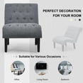 thumbnail image 5 of Gymax Set of 2 Armless Accent Chair Upholstered Tufted Lounge Chair Dark Grey, 5 of 10