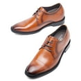 thumbnail image 4 of CMR CHAMARIPA Men's Lace-up Derby Dress Shoes High Heel Leather Formal Shoes Invisible Height Increasing Elevator Shoes That Make You Taller 2.76 Inches, 4 of 6