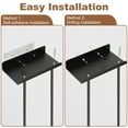 thumbnail image 5 of Aovky Towel Racks for Bathroom, Towel Storage Shelf Rack Wall Mounted, Retractable Metal Bath Towel Holder for Rolled Towels with Hooks, Black, 5 of 8