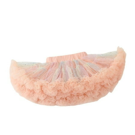 

DNDKILG Baby Toddler Girls Summer Dress Princess Skirt Tulle Tutu Sundress Pink 1Y-10T XS