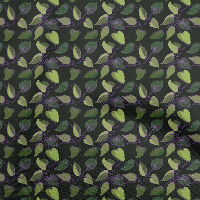 oneOone Velvet Pear Green Fabric Leaves Sewing Craft Projects Fabric Prints By Yard 58 Inch Wide
