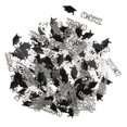 thumbnail image 1 of 2x Plata Negro Tapa Confeti Decoración Graduación BLESIY Congrats Grad Table Confeti, 1 of 8