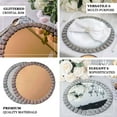 thumbnail image 4 of Efavormart 2 Pack | 13"  Mirror Glass Charger Plates with Glitter Jeweled Rim for Catering Events, Wedding Party Restaurant Dinner Parties - Gold, 4 of 10