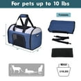 thumbnail image 6 of JESPET & GOOPAWS: Sport Airline Pet Carrier - Dark Blue - 16", Dogs Cats Up To 10lbs, Soft-Sided Collapsible Kennel, Airline Approved, Travel Handbag, 6 of 9