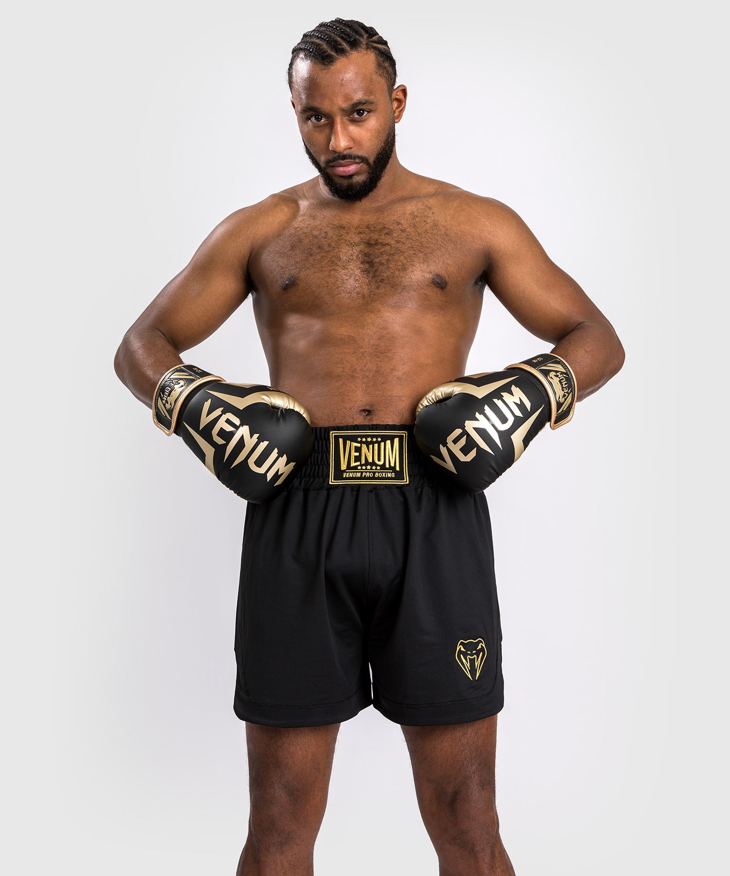 Venum Classic Boxing Shorts - Black/Gold-S