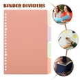 thumbnail image 2 of Eease 2 Plastic Colored Binder Dividers A4 Loose Leaf Tabs Assorted, 2 of 6