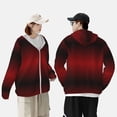 thumbnail image 5 of Picia Red Geometric Women's Men's UPF 50+ Sun Protection Hoodie Shirt Long Sleeve SPF Fishing Outdoor UV Hiking Lightweight Shirts-X-Large, 5 of 9